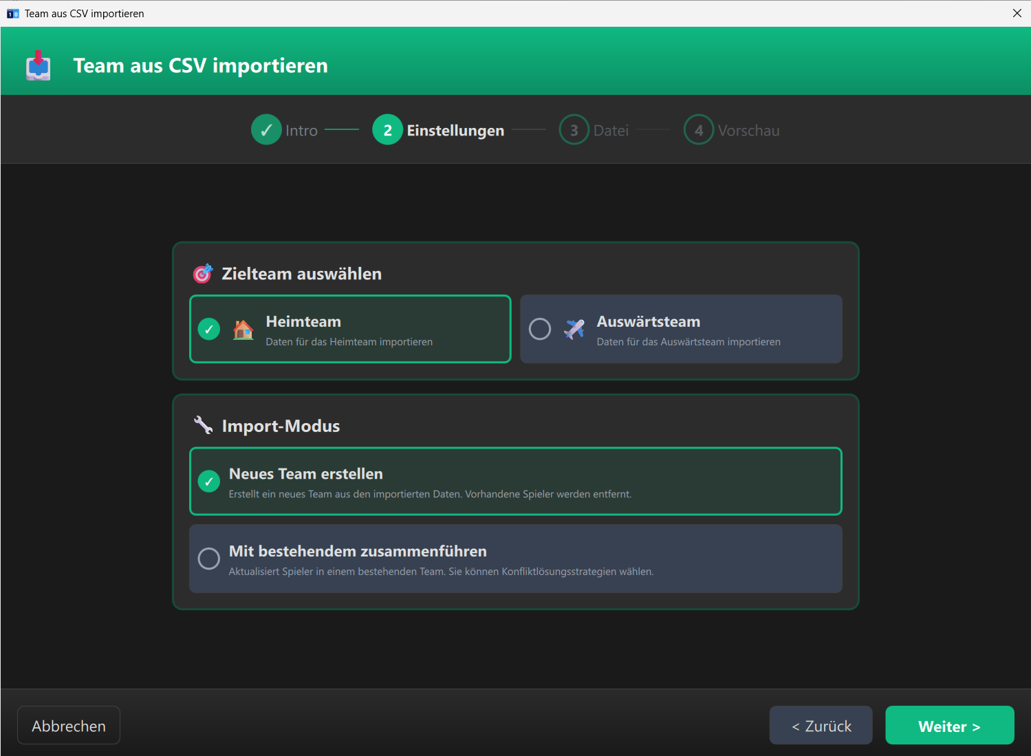 CSV Import Assistent