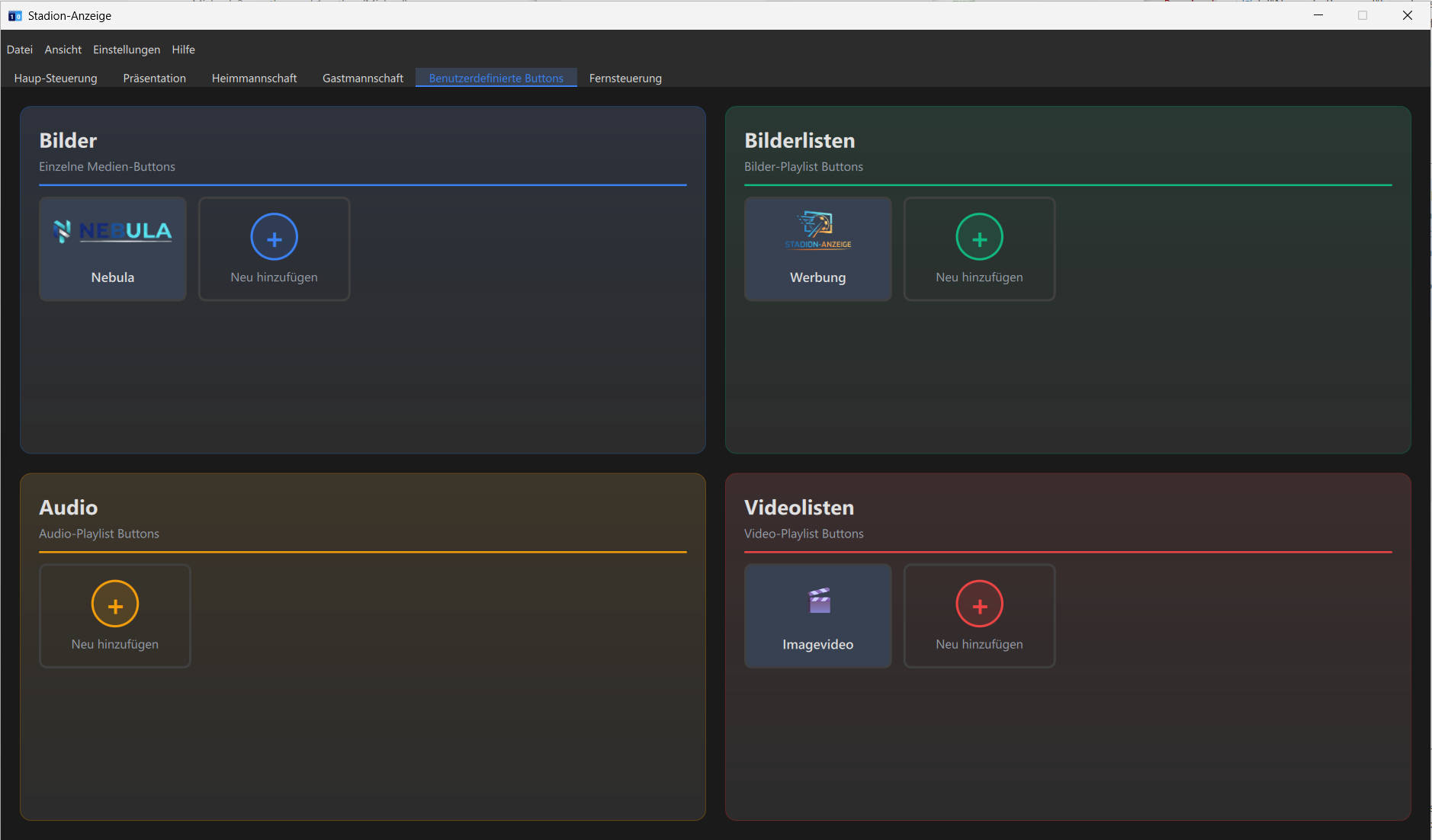 Benutzerdefinierte Aktionen